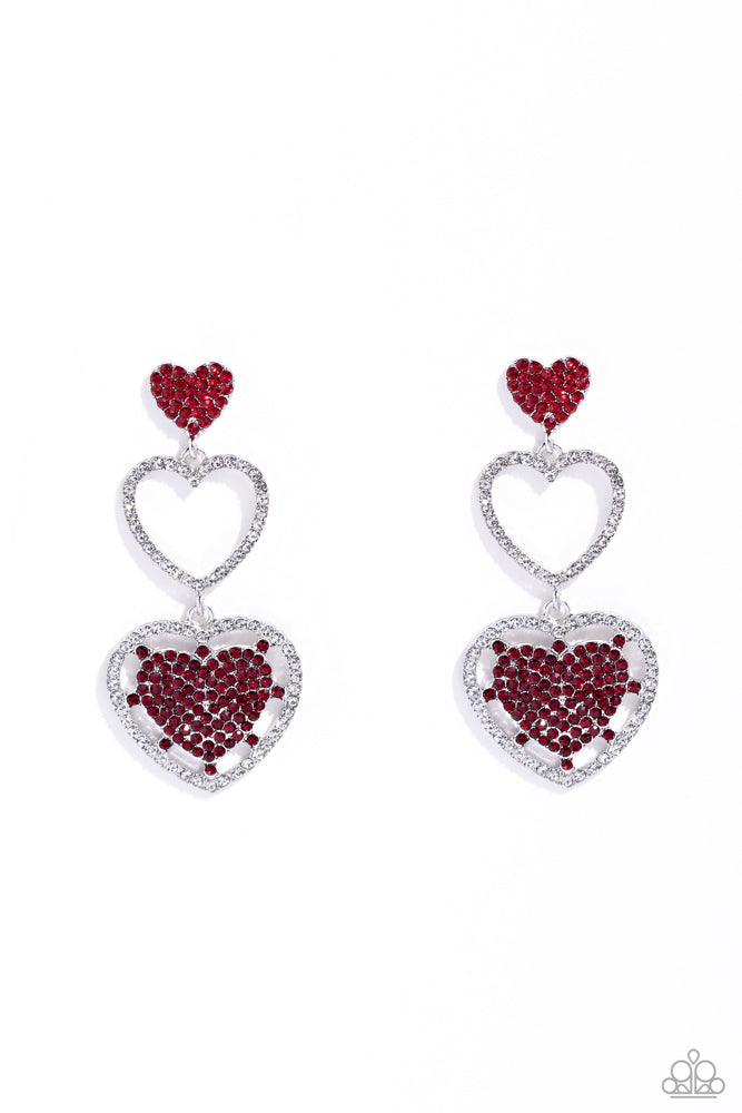 Couples Celebration Red Post Earrings
