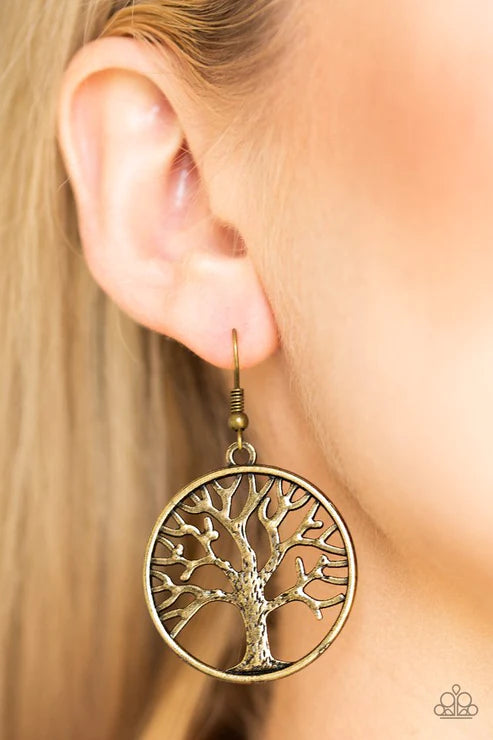 My TREEHOUSE Is Your TREEHOUSE - Brass Earrings