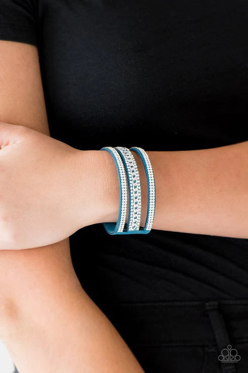 Rollin' In Rhinestones - Blue Bracelet