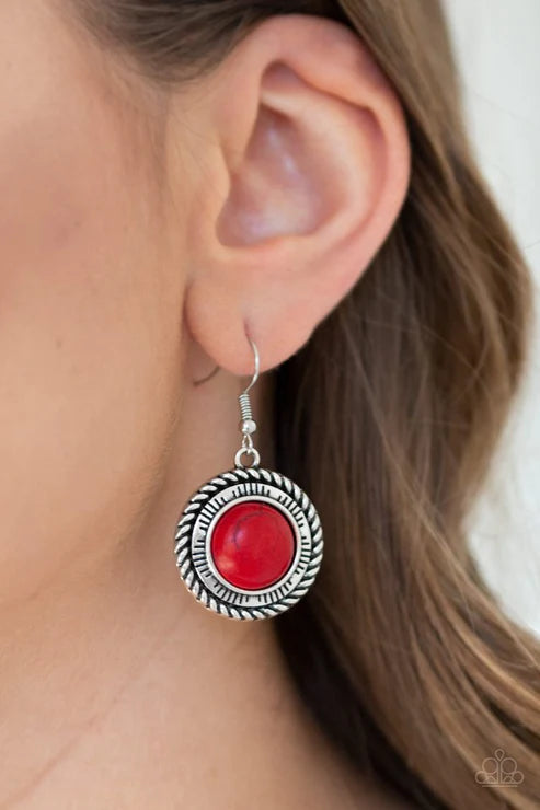 Natural-Born Nomad - Red Earrings