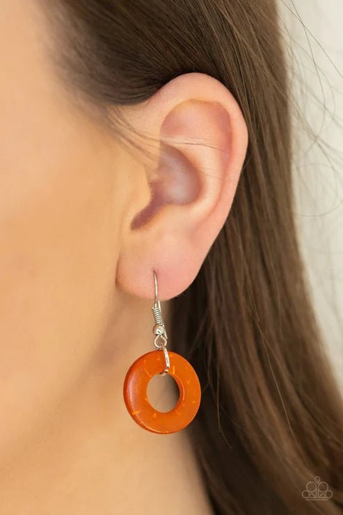 Boardwalk Party - Orange Necklace