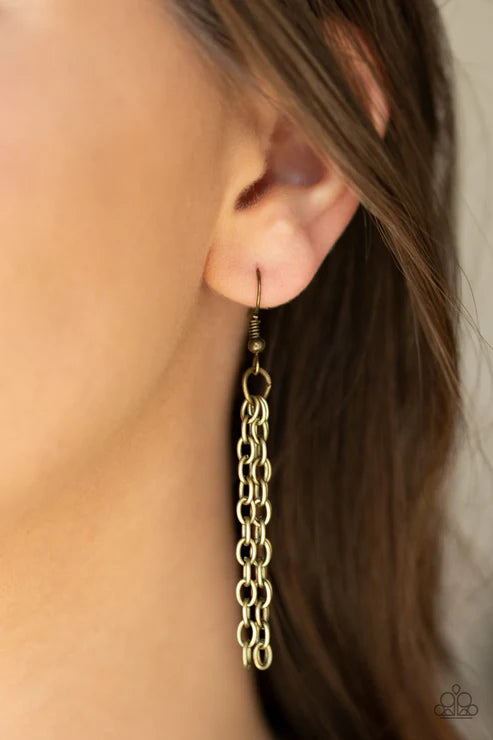 Breaking Pattern - Brass Necklace