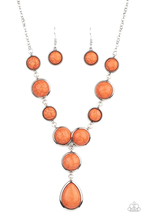 Terrestrial Trailblazer - Orange Necklace