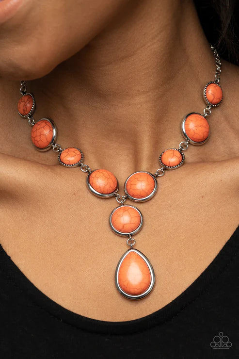 Terrestrial Trailblazer - Orange Necklace