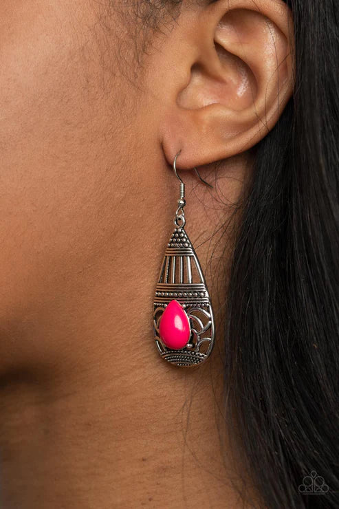 Eastern Essence - Pink Earrings