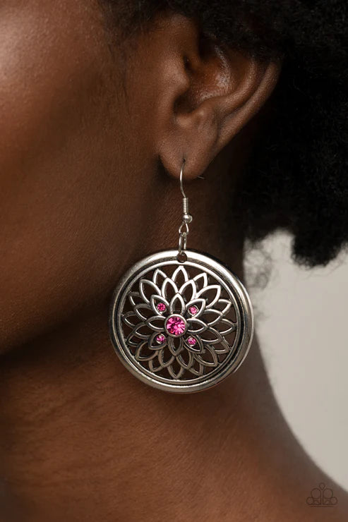 Mega Medallions - Pink Earrings