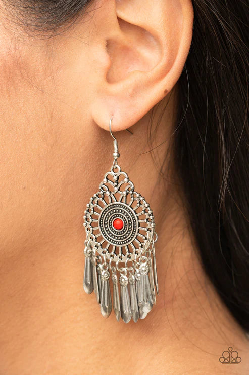 Dream a Little DREAMCATCHER - Red Earrings