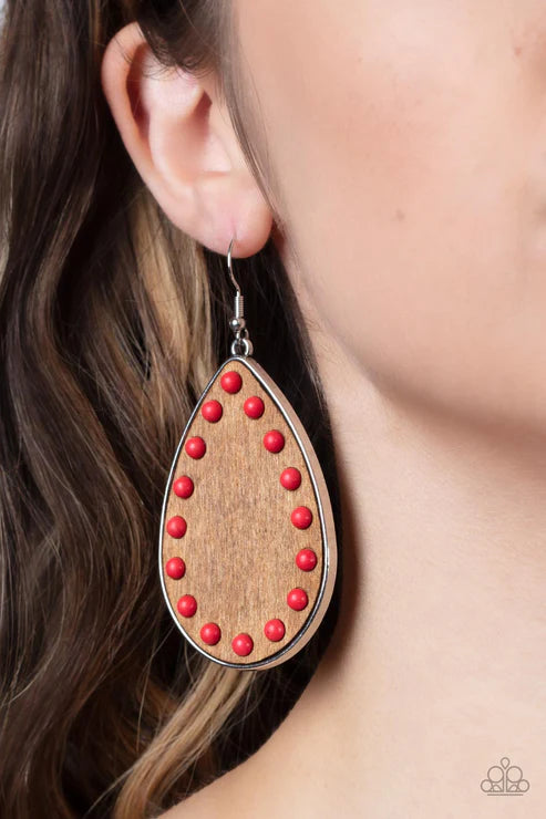 Rustic Refuge - Red Earrings