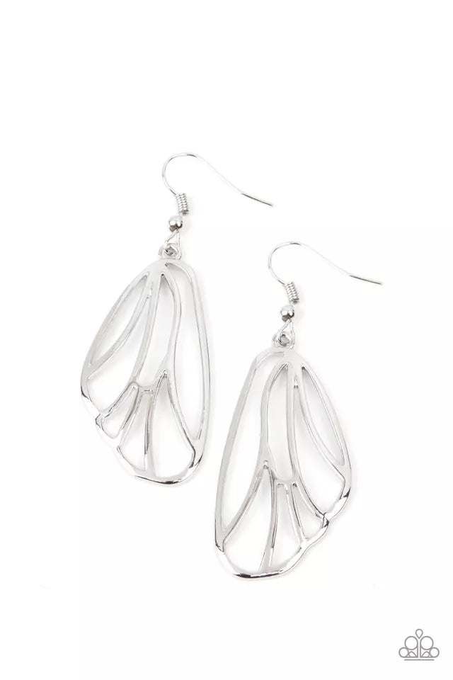 Turn Into A Butterfly - Silver Earrings