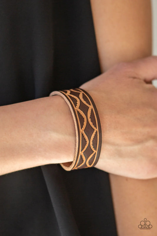 Zion Horizon - Brown Leather Bracelet