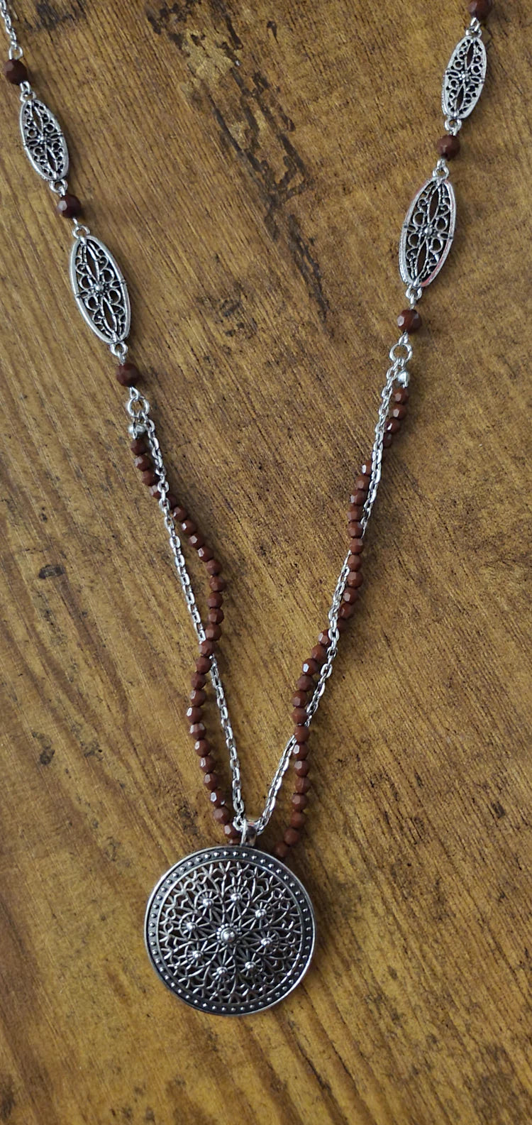 Garden of Grace Brown Necklace