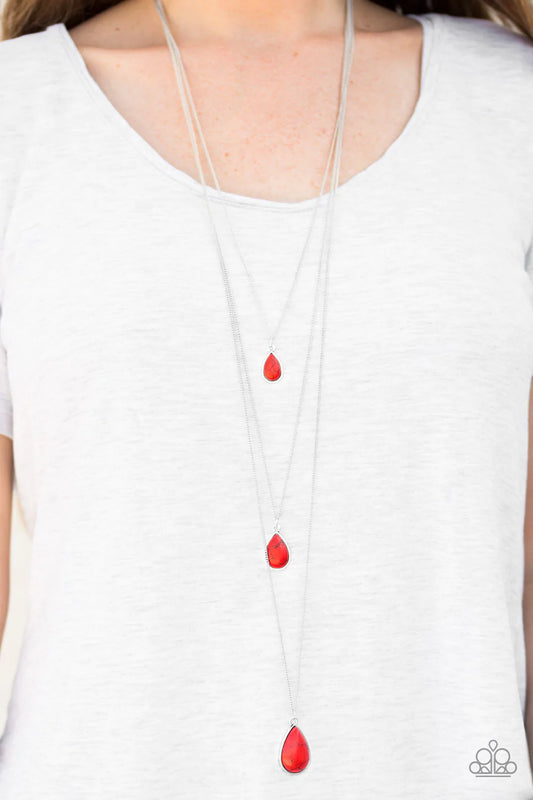 Mountain Tears - Red Necklace