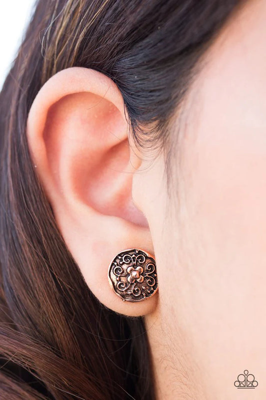 Garden Glee - Copper Post Earrings