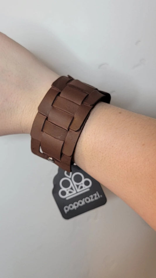 Plainly Plaited Brown Urban Bracelet