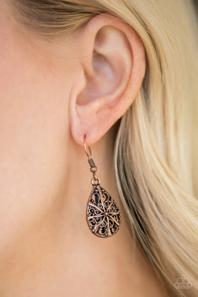 Western Wisteria - Copper Earrings