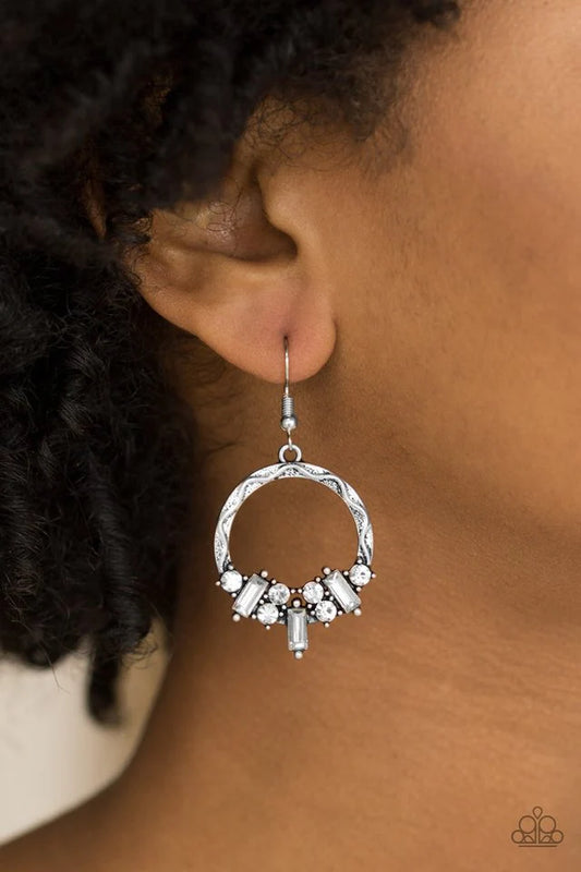 On the Uptrend White Earrings