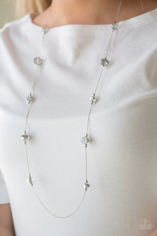 Champagne On The Rocks - Silver Necklace