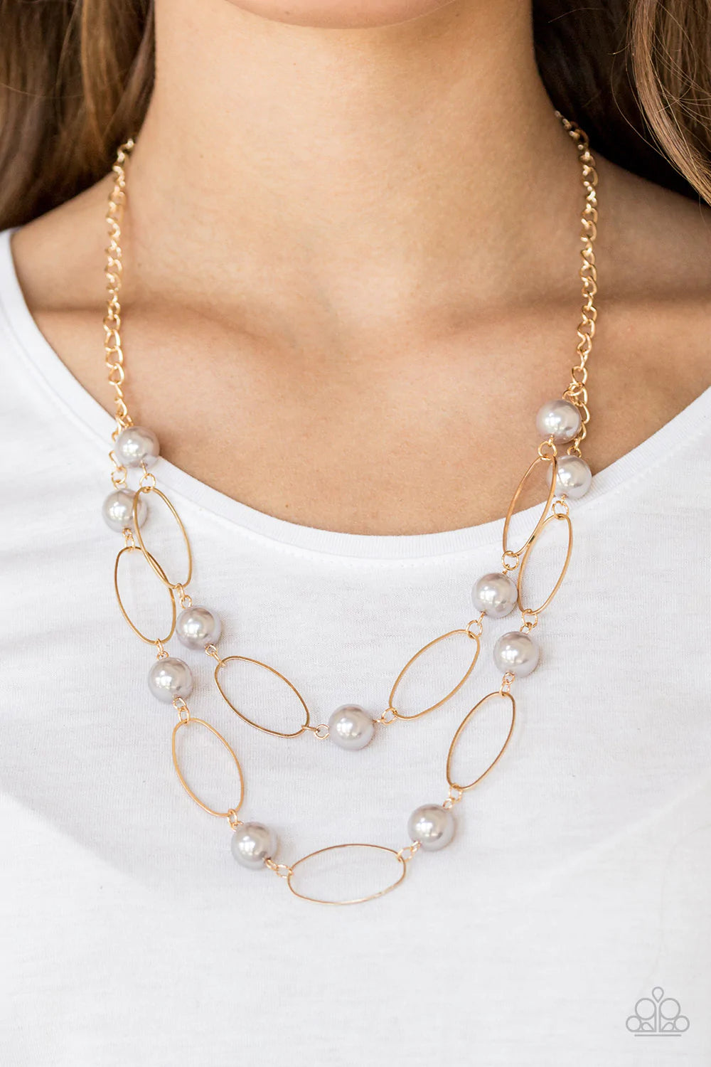 Best Of Both POSH-ible Worlds - Gold/Silver Necklace