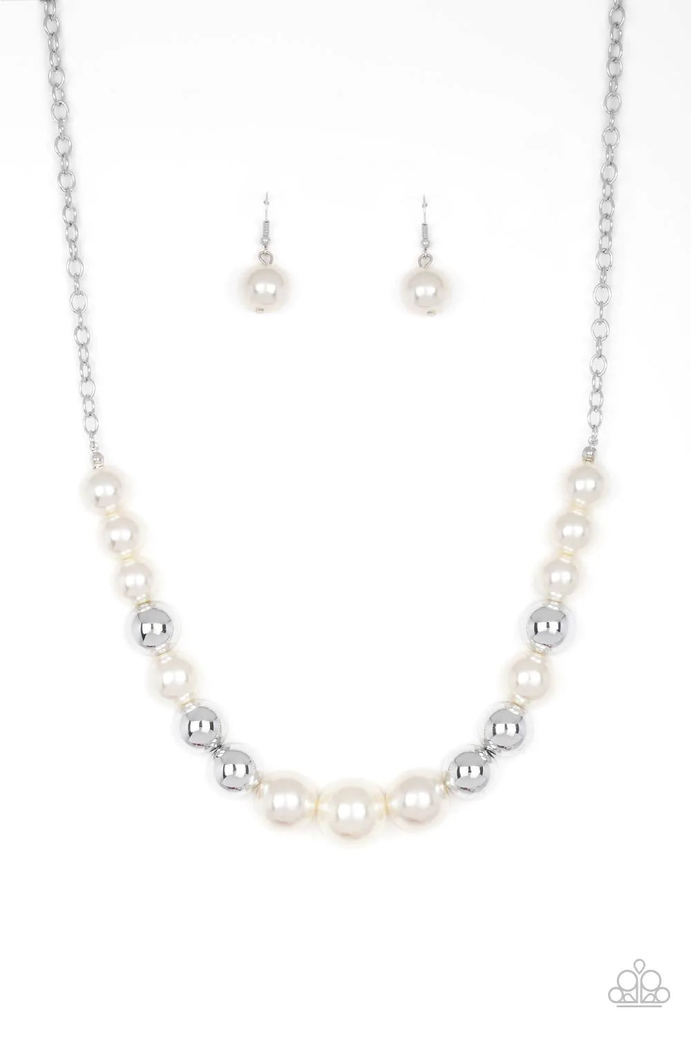 Take Note - White Necklace