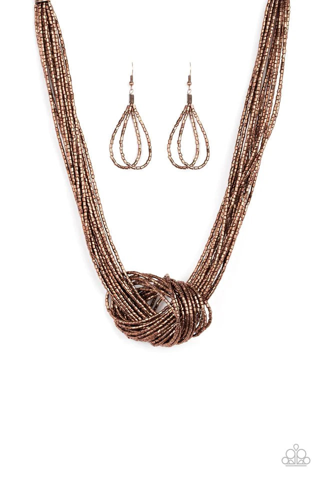 Knotted Knockout - Copper Necklace