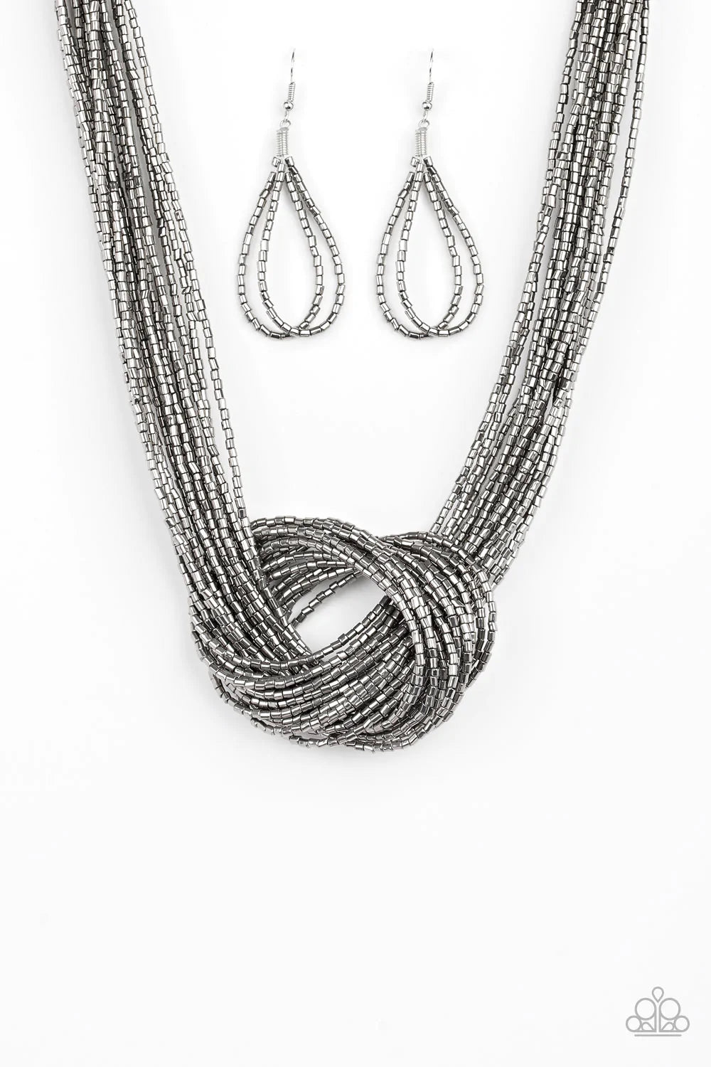 Knotted Knockout - Black Necklace