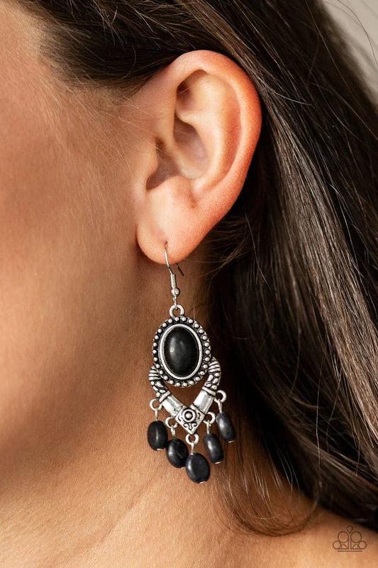 Southern Sandstone - Black Earrings