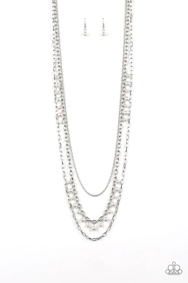 Pearl Pageant - White Necklace