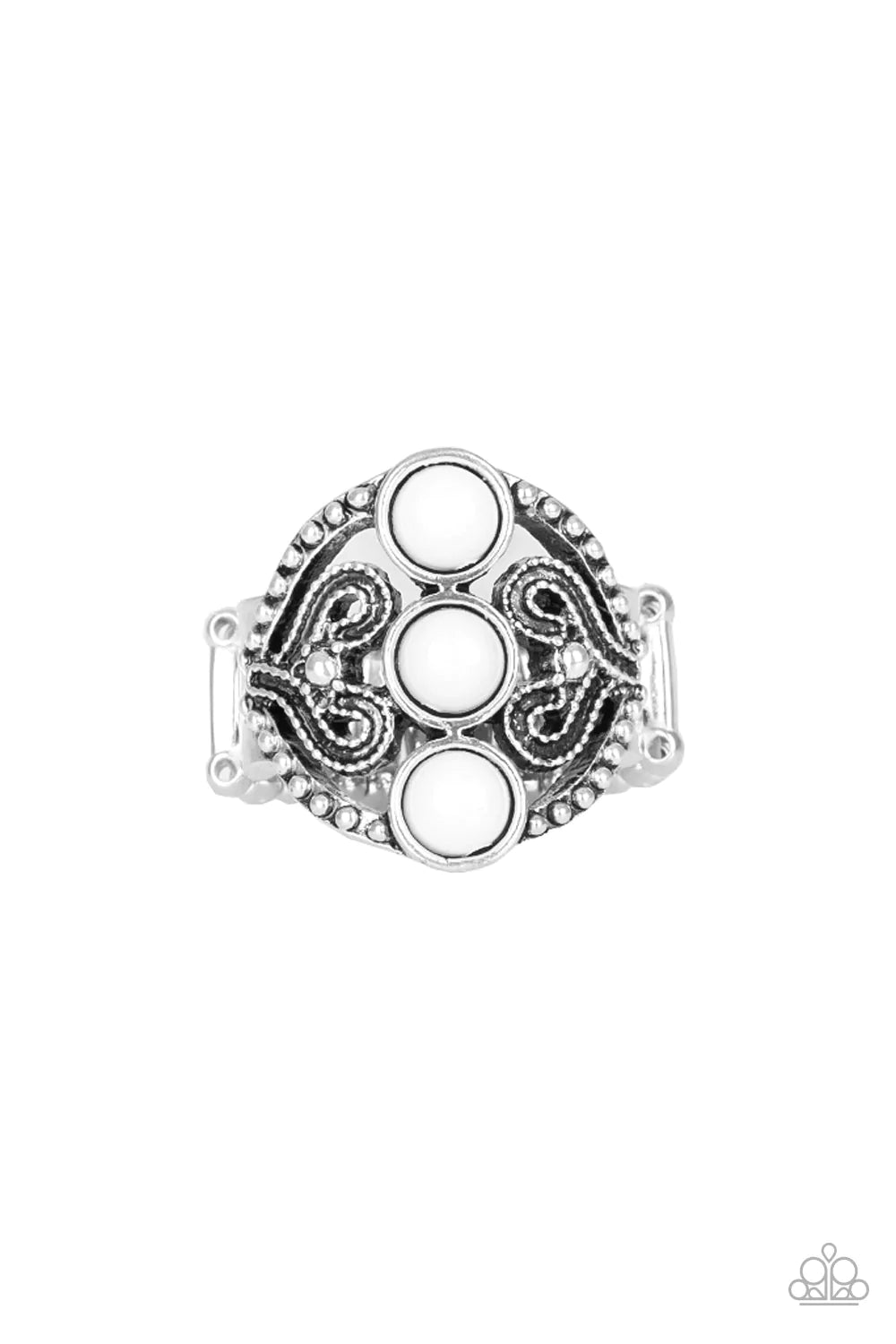 Triple Whammy - White Ring