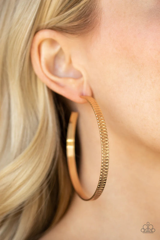 Retro Rebellion - Gold Earrings