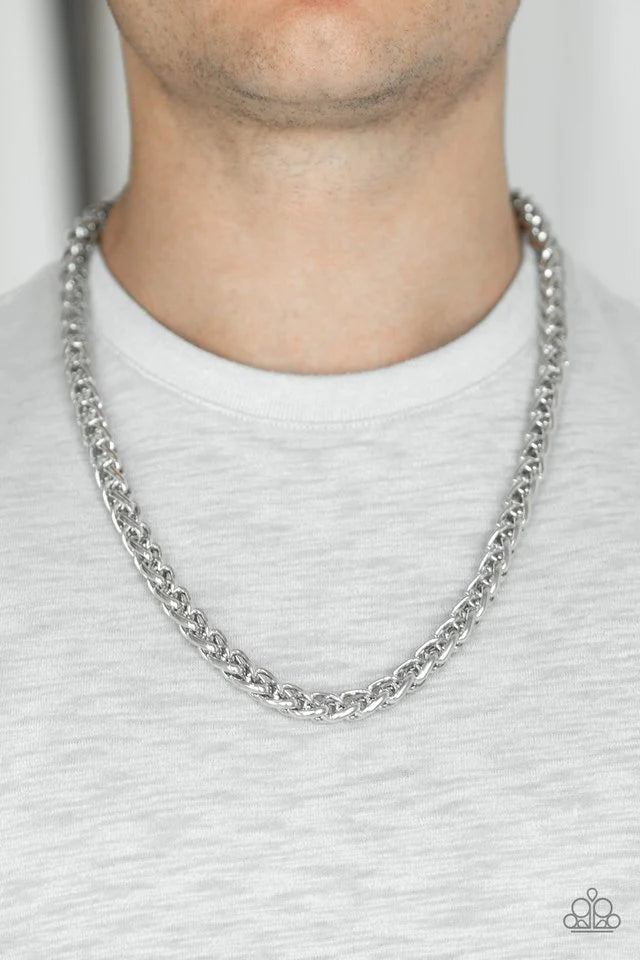 Big Talker - Silver Men's Necklace