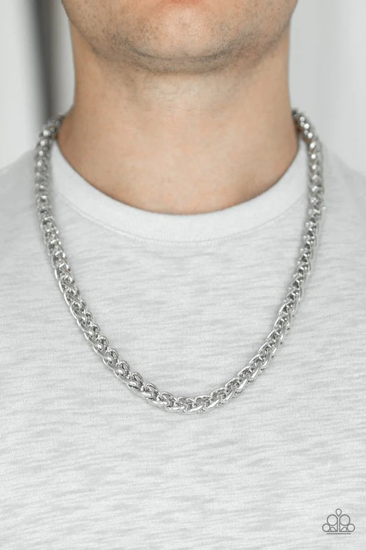 Big Talker - Silver Men's Necklace
