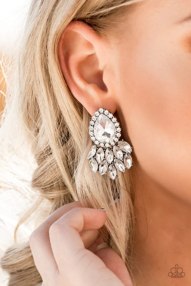 A Breath of Fresh HEIR - White Post Earrings