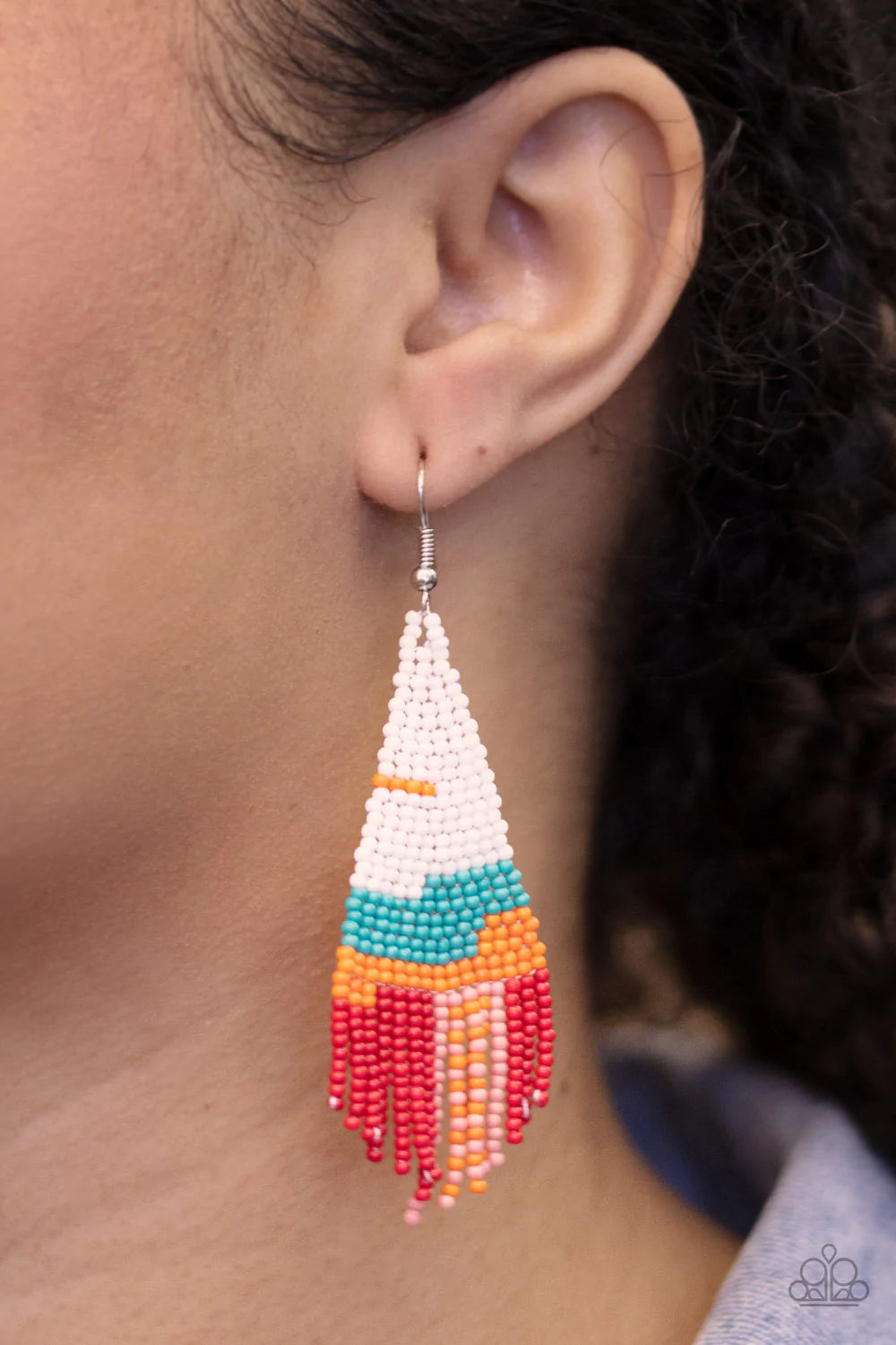 Summer Heat - White Earrings
