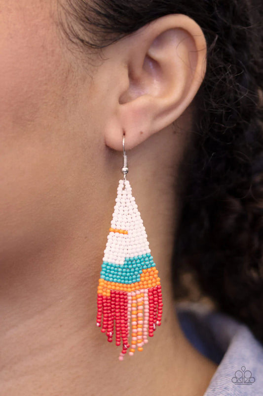 Summer Heat - White Earrings