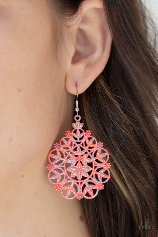 Floral Affair - Orange Earrings