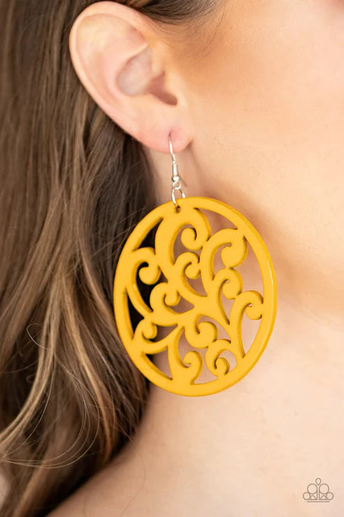 Fresh Off The Vine - Yellow Earrings