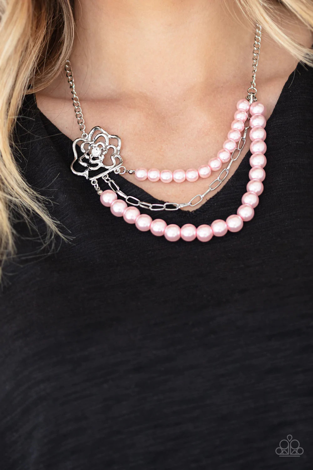 Fabulously Floral - Pink Necklace
