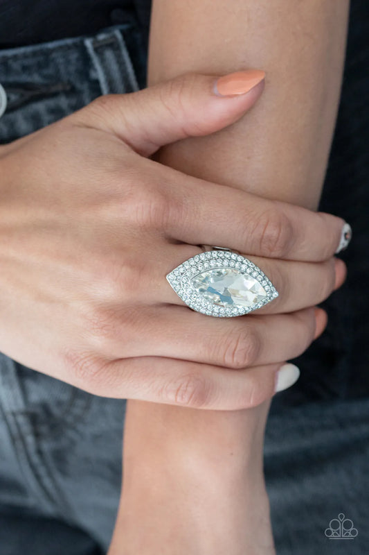 Jaw-Dropping Dazzle - White Ring
