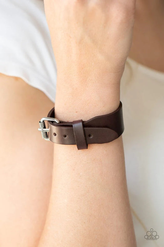 Tougher Than Leather- Silver Buckle Urban Bracelet