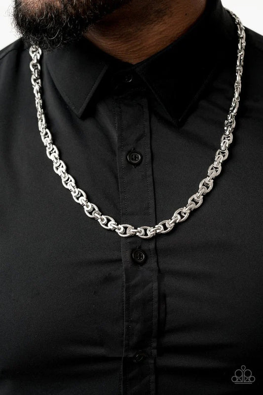 Grit and Gridiron - Silver Men's Necklace