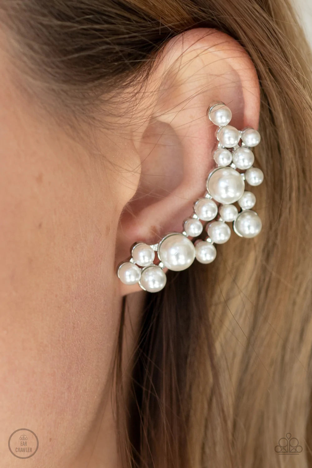 Metro Makeover - White Post Earrings