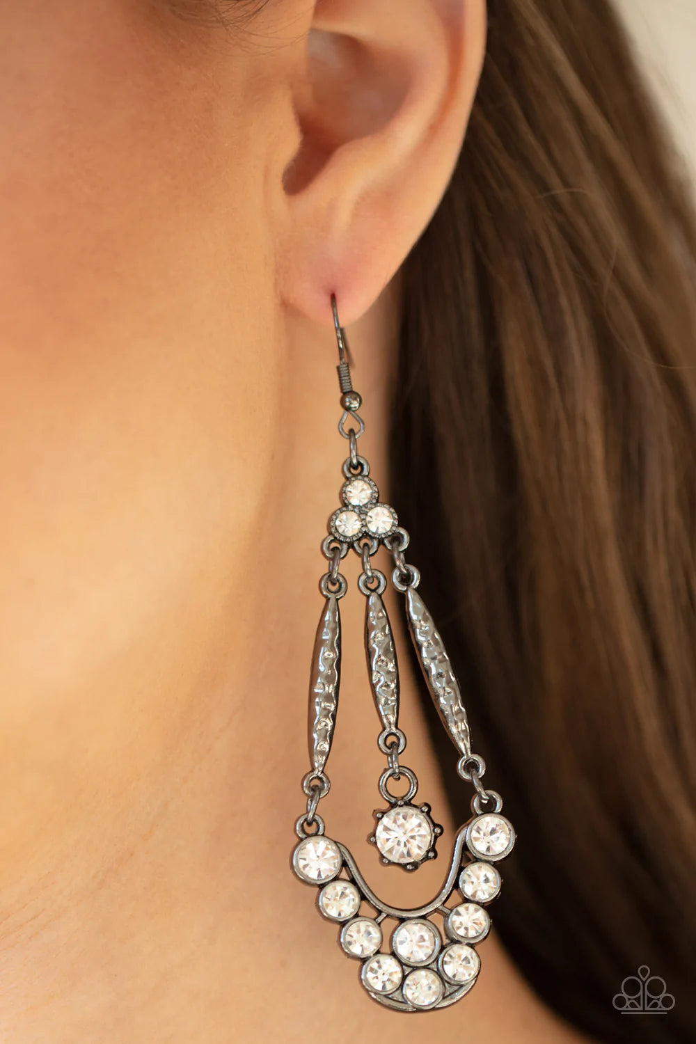 High-Ranking Radiance - Black Earrings