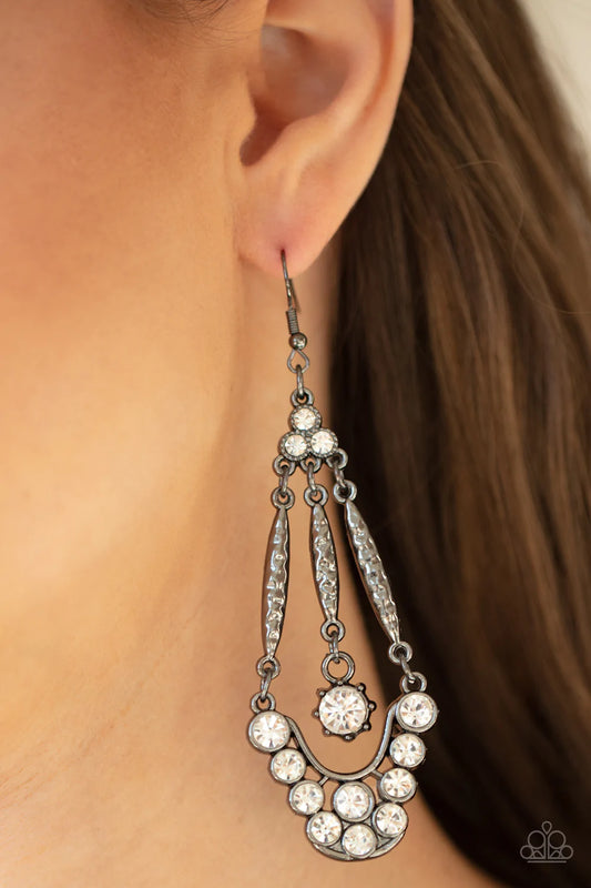 High-Ranking Radiance - Black Earrings