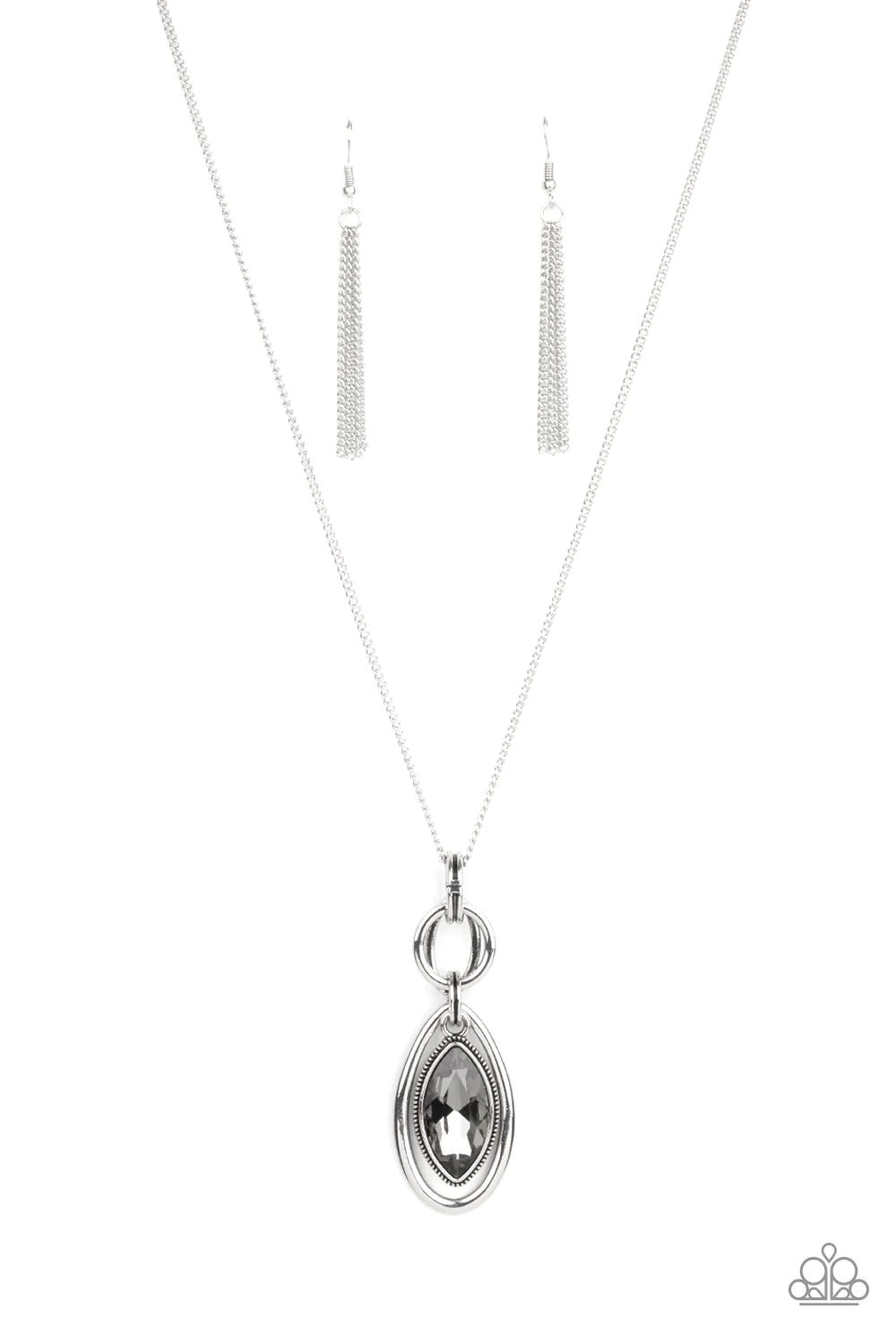 Glamorously Glaring Silver Necklace