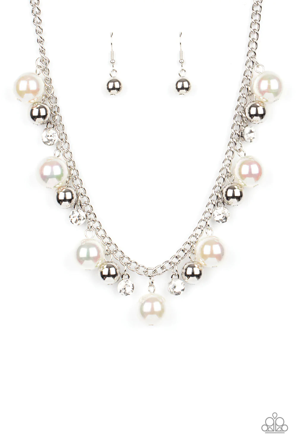Galactic Gala - White Necklace