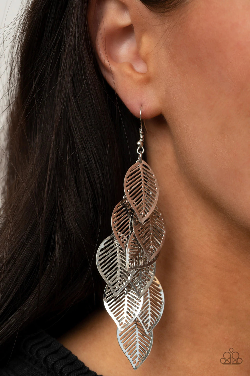 Limitlessly Leafy - Silver Earrings