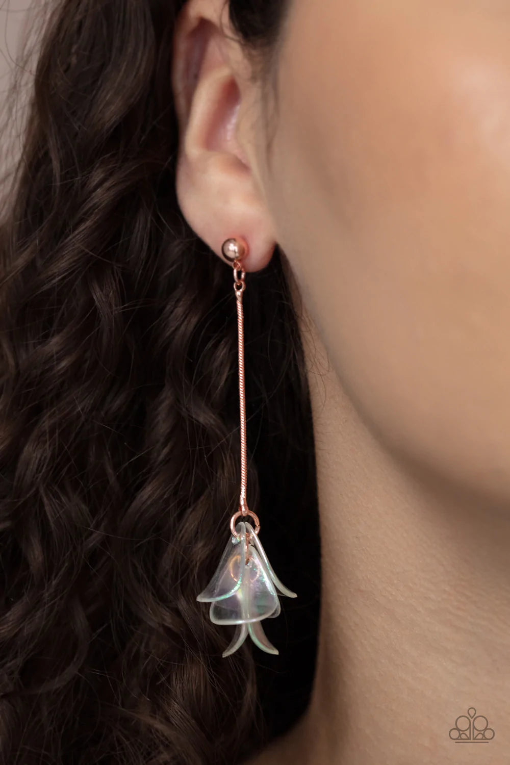 Keep Them In Suspense - Copper Post Earrings