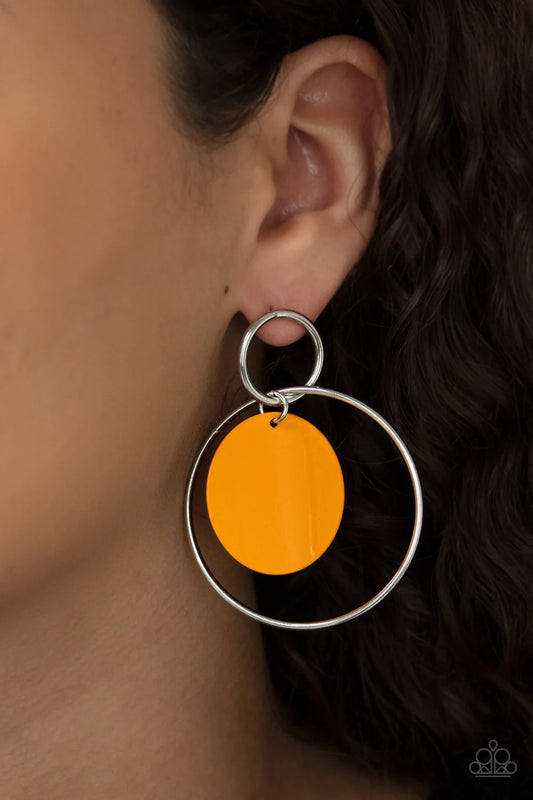 POP, Look, and Listen - Orange Post Earrings