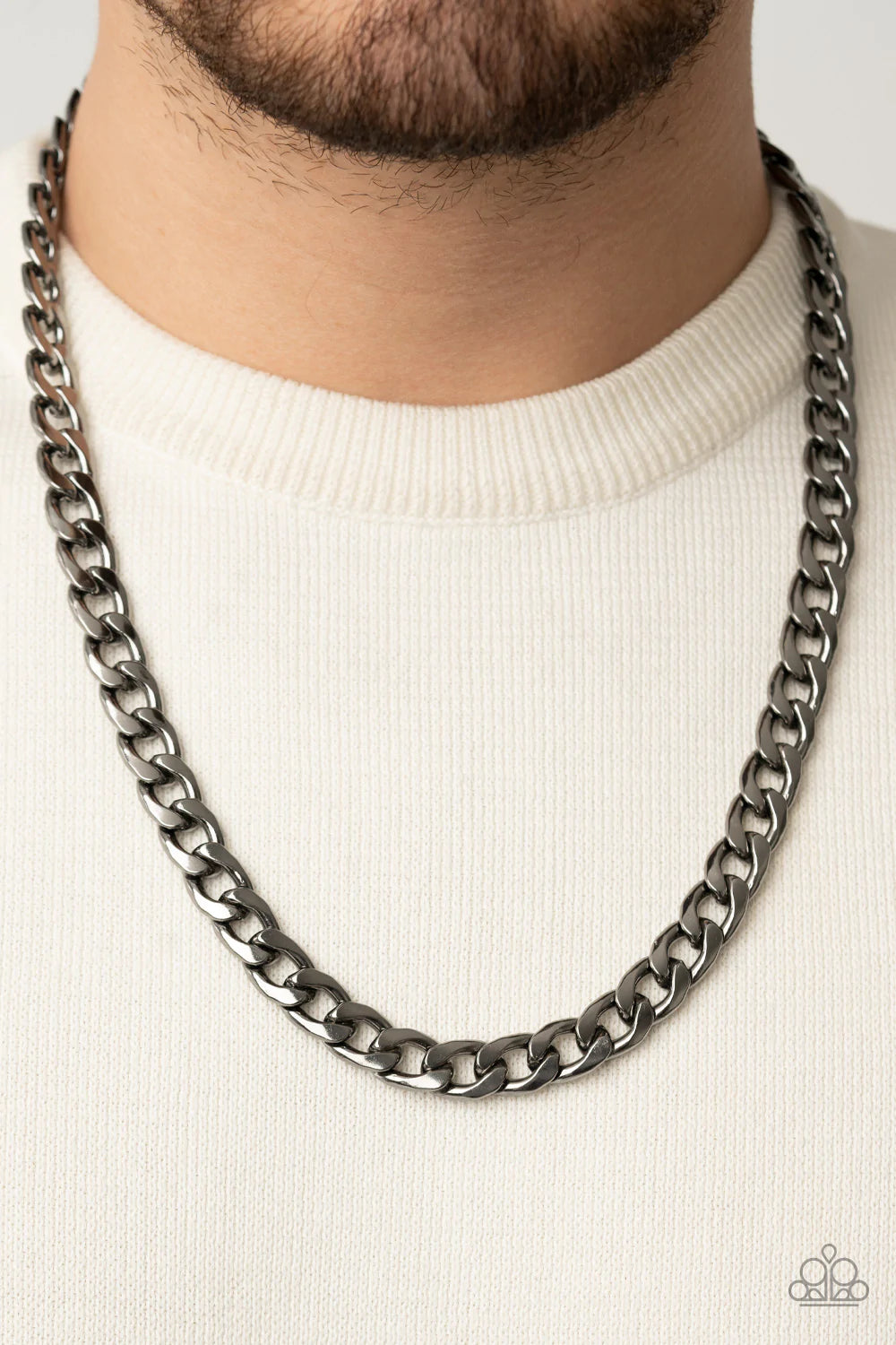 Knockout Champ - Black Men's Necklace