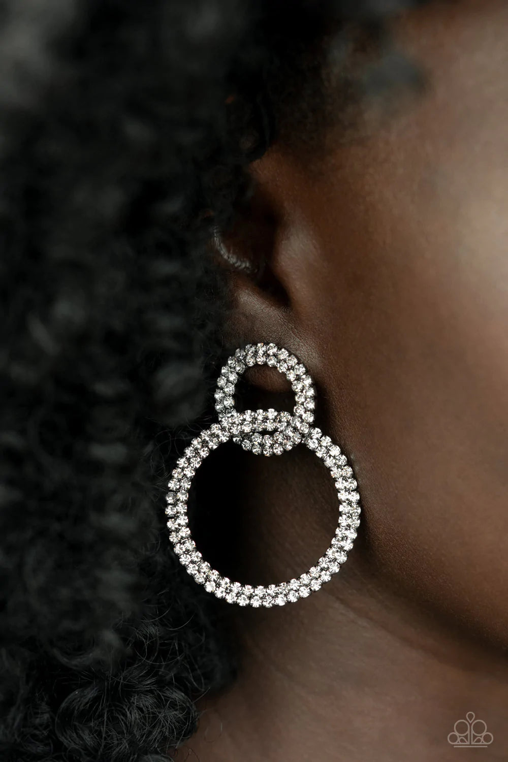 Intensely Icy - Black Post Earrings